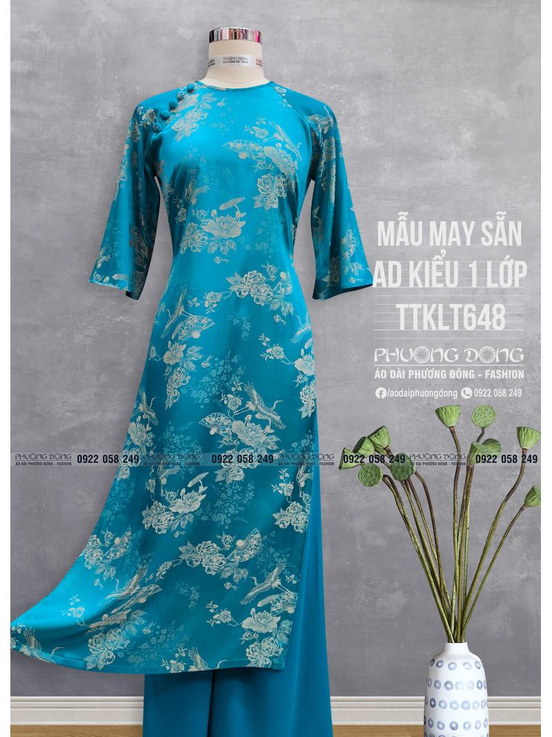 Áo Dài Phom Trẻ Gấm Lụa Phom Suông TTKLT648